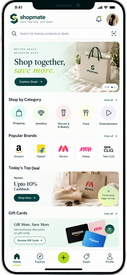 Shopmate a home for your next good find. concept from the company presentation